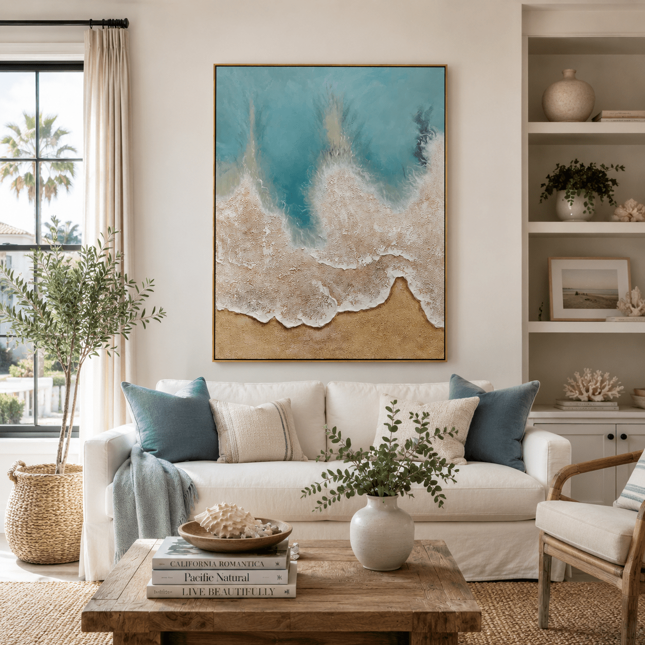 3D Heavy Texture Ocean Relief Art CZ0179 - Viral Wall Art